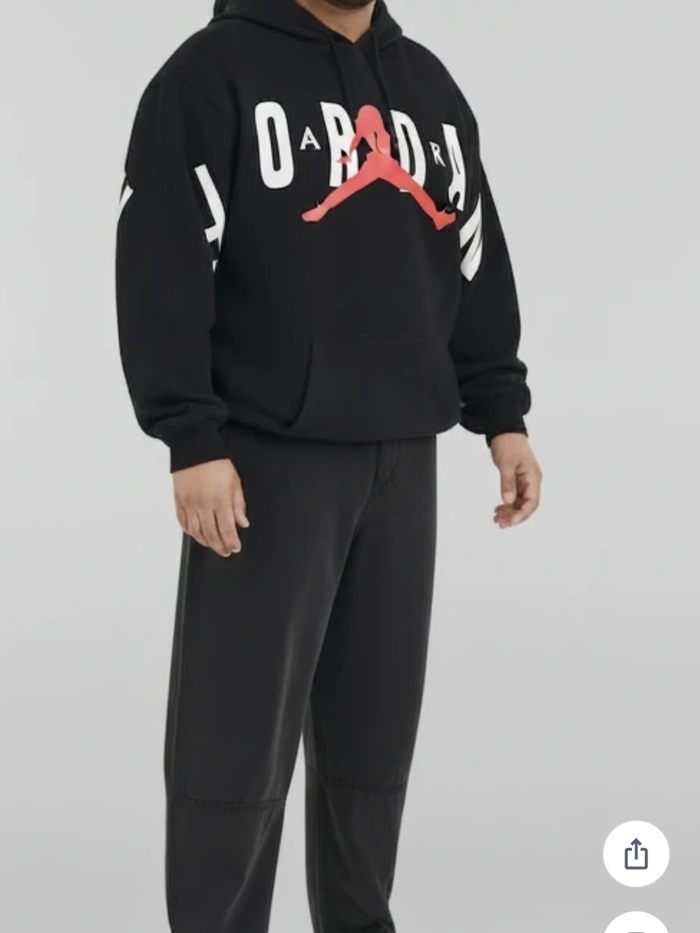 Nike Jordan Black Hoodie with Red Jumpman